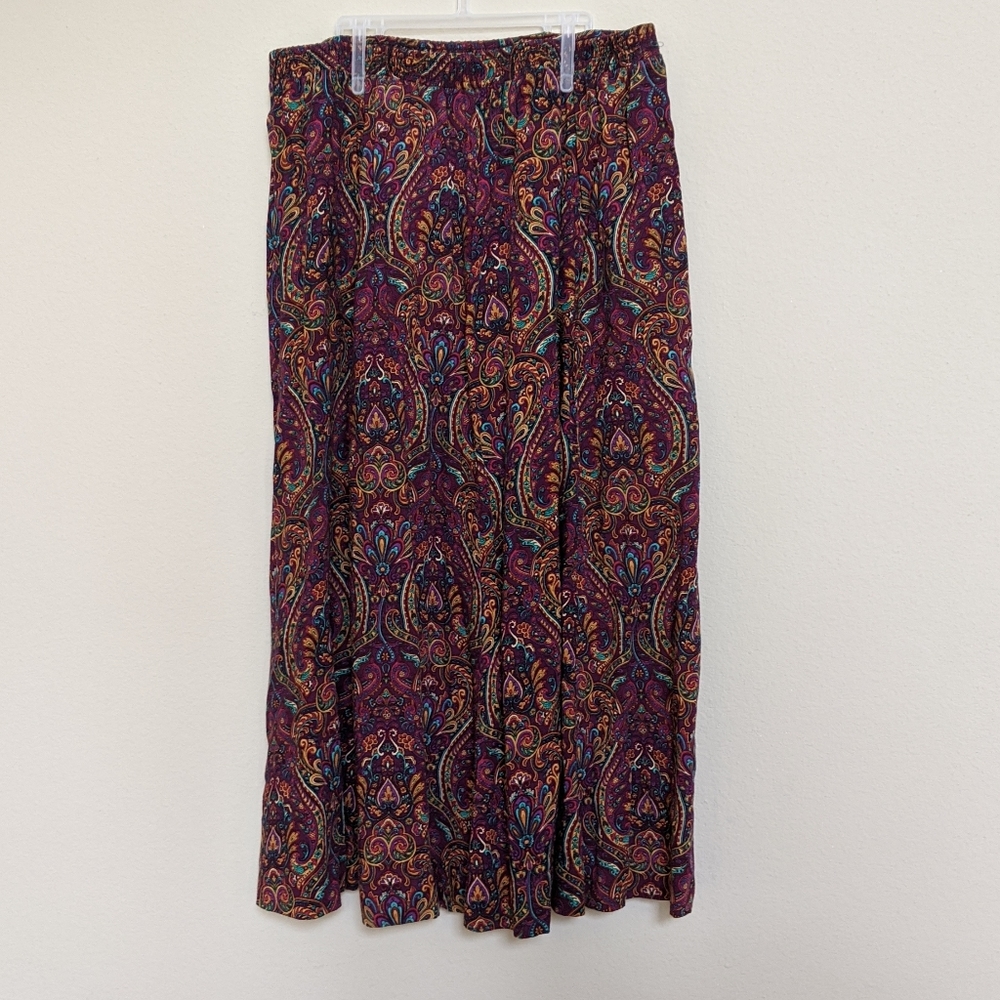 Vintage paisley midi skirt